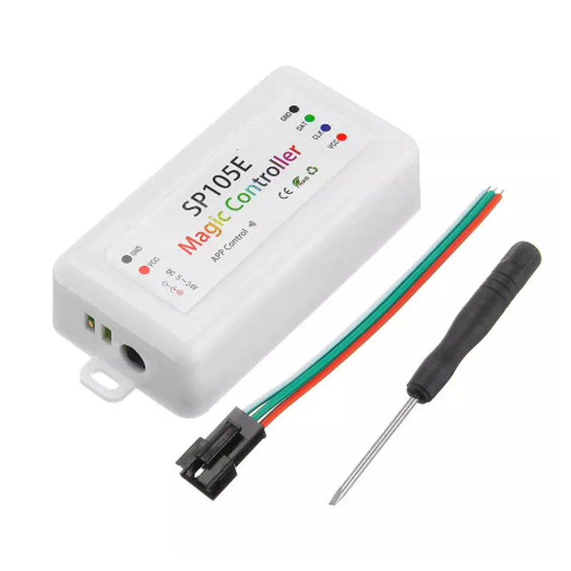 

SP105E DC5-24V bluetooth Phone APP LED Controller Module For WS2811 WS2812B APA102 Strip Light