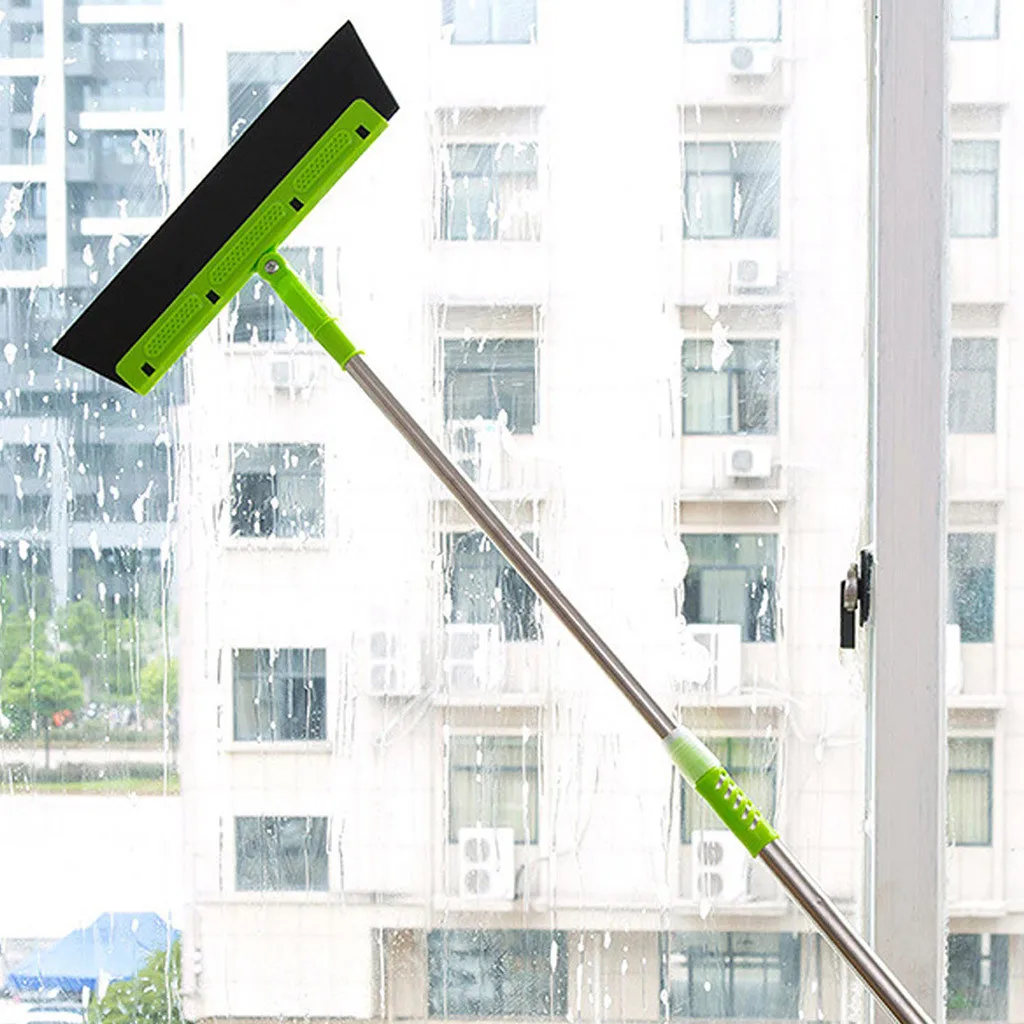Bathroom Magic Broom Convenient Sweep Dust Hair Wiper Flexible Long Handle 180-Degree Rotating Blade Sweeper Rubber Tool | Дом и сад