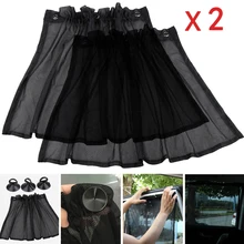 Auto Curtain Mesh Cloth Car Interior Side Window Sunshade Curtain UV Protection With Suction Cups Breathable