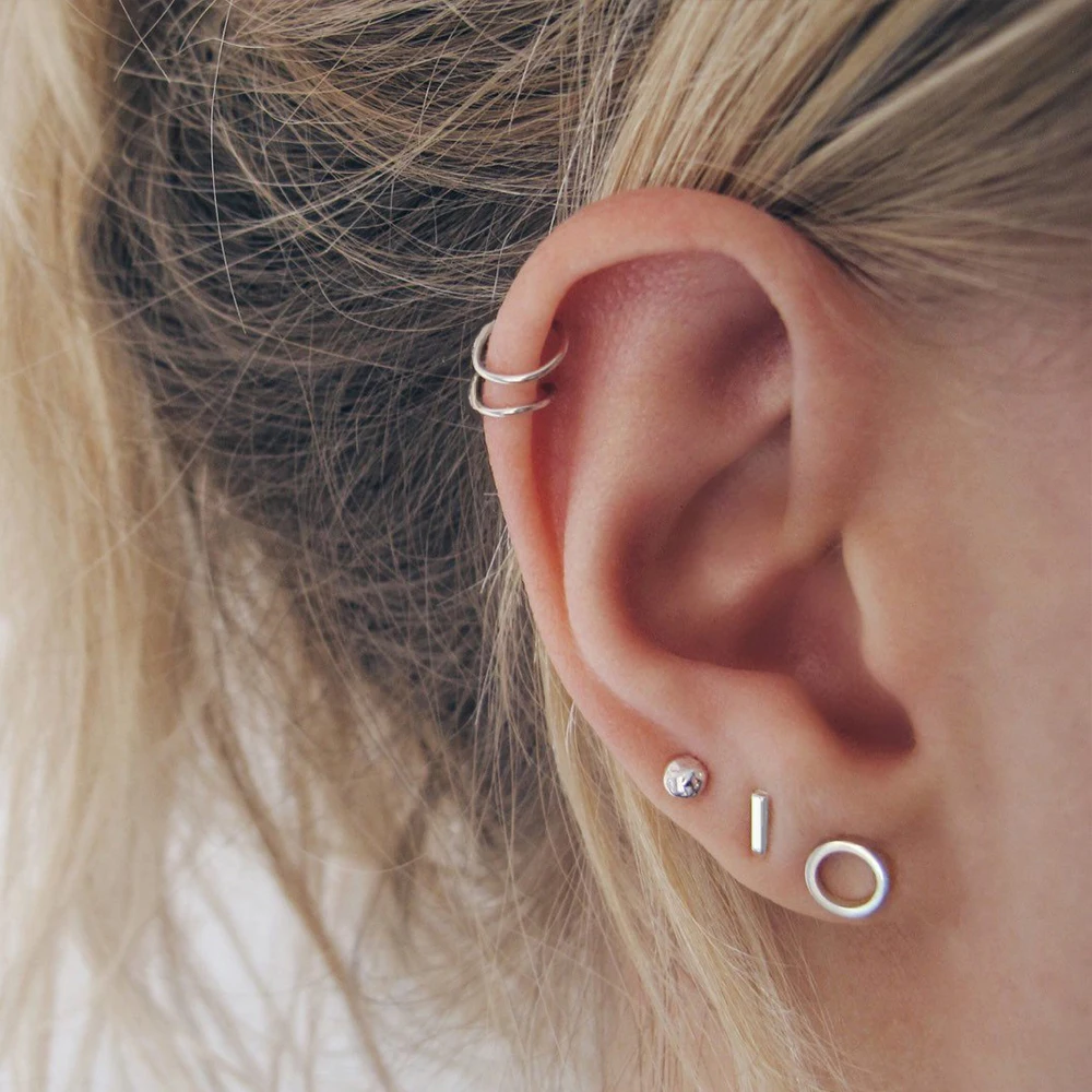 e-Manco korean style stainless steel earrings for women Luxury rose gold color stud earrings set small earings fashion jewelry