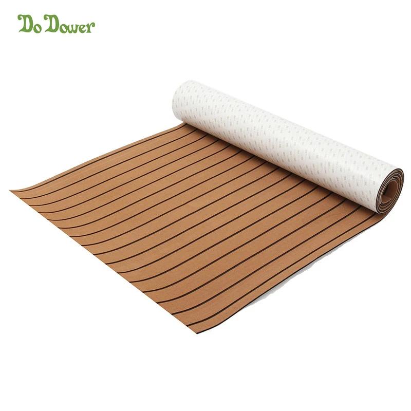Kopen Bruin en Zwart Zelfklevende EVA Foam Teak Vel Donkerbruin Boot Jacht Synthetische Decking 0.6 cm 90x240 cm Schuim Vloermat