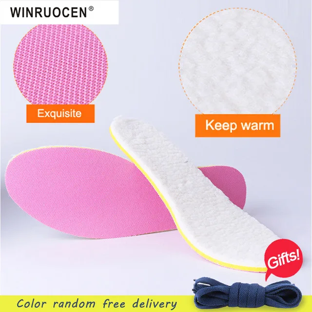 

WINRUOCEN Unisex Men Wemen Winter Warm Heated Insoles Thermal Thickened Warm Keeping Soft Imitation wool Winter Shoe Insole Pad