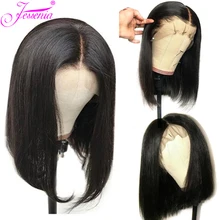 Бразильский парик для причёска Боб с прямыми волосами 150% Плотность 13*4 человеческие волосы с предварительно сорванными волосами кружевно парик с волосами Реми