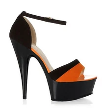 Модные Цвет шить 15 см пикантные туфли на очень высоком каблуке и платформе для танцев у шеста/модельная обувь для шоу, звезд, выступлений, вечерние и свадебные туфли