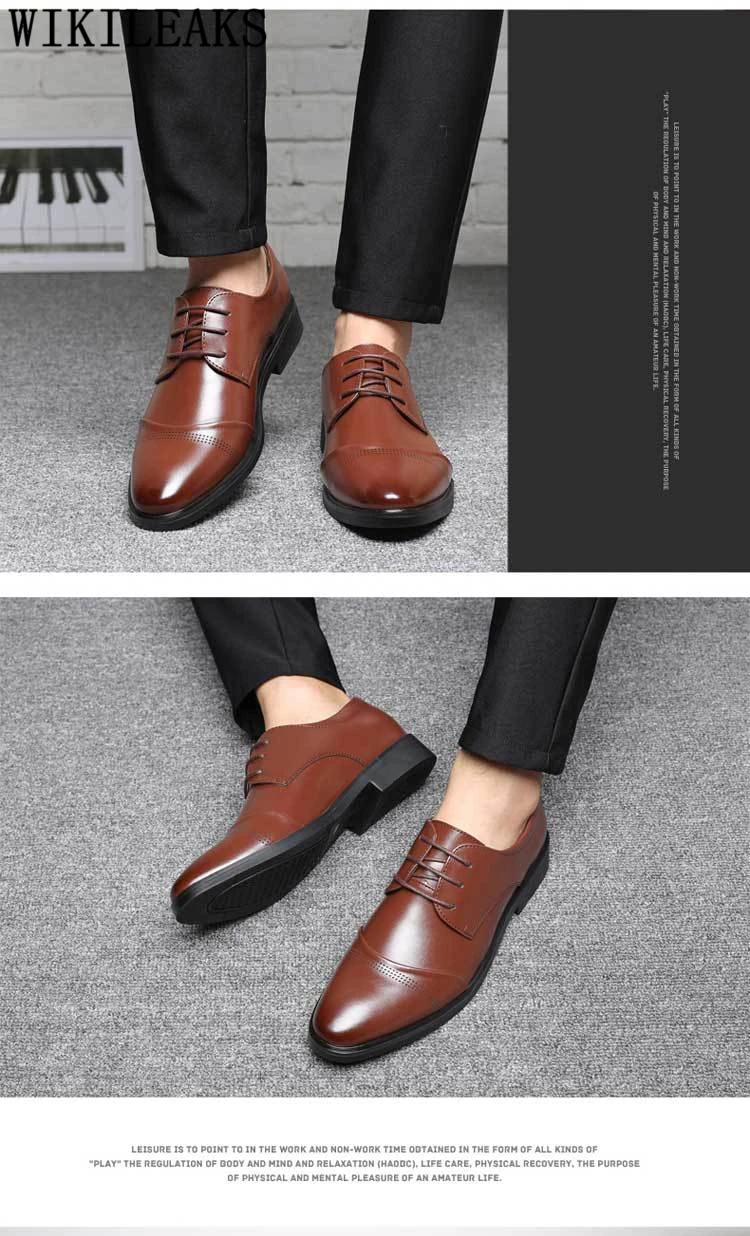 Черный коричневый формальная обувь Мужская модная свадебная деловая обувь мужские кожаные туфли-оксфорды большой размер: 46 47 48 zapatos de hombre