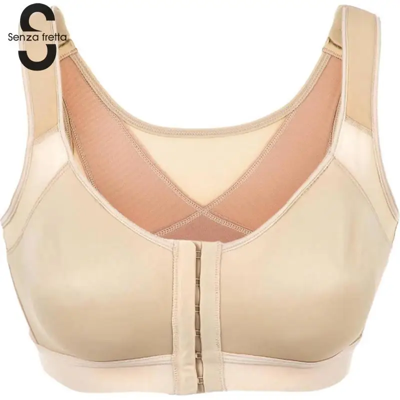 New Sexy Women Bra Full Coverage Front Closure Back Support Posture Bra Plus Size Comfortable Seamless Bra Women Bra NYB9636