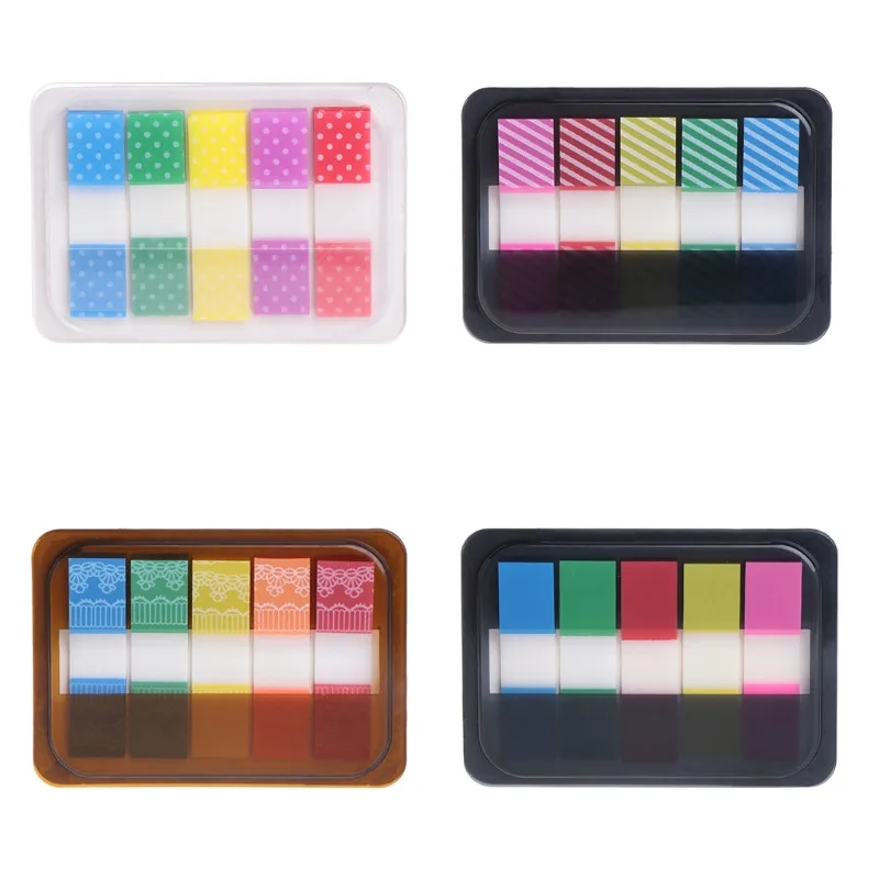 

5 Pads/Set Bookmark Index Tabs Creative Fluorescent Sticky Notes Page Marker