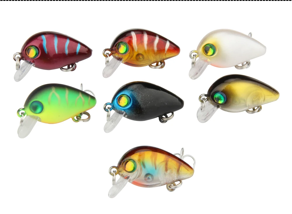 High Quality ABS Plactic Lure 1pc 3cm 1.5g Crankbait Fishing Lure Minnow Floating Isca Crankbait VMC Hook Fishing Tackle  (1)