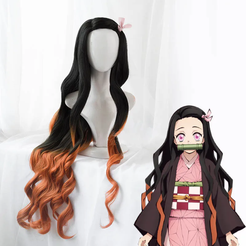 Cosroad Nezuko Tanjirou Kamado парики демон убийца Kimetsu no Yaiba Косплей парики зенитсу агатсума золотые короткие волосы
