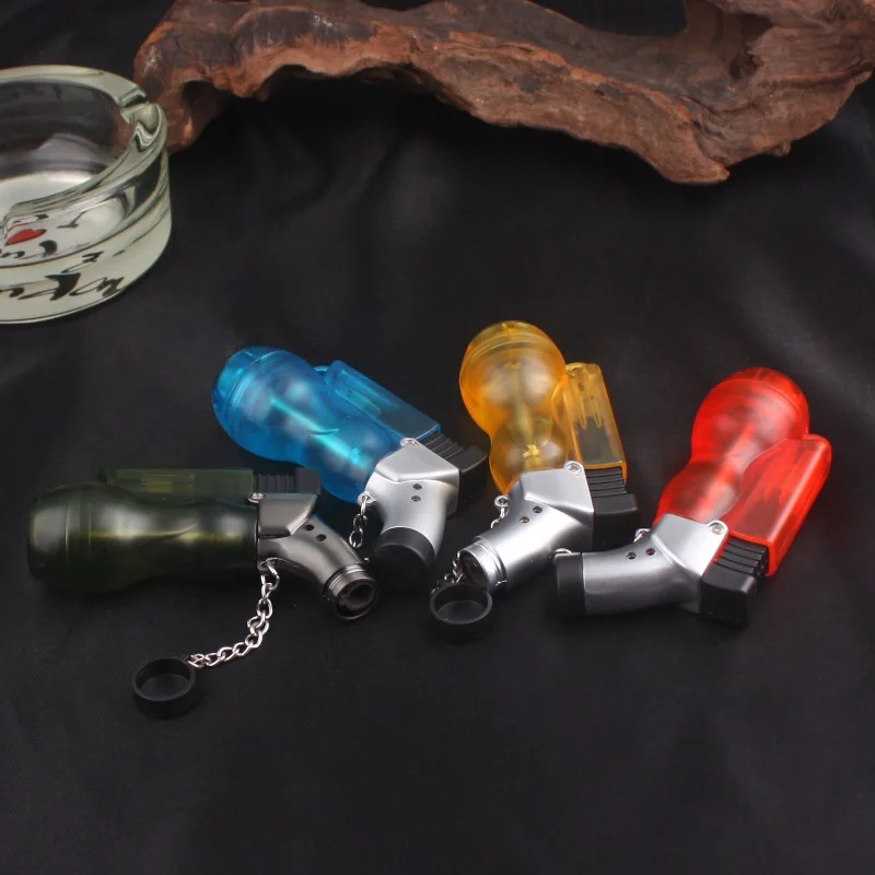 

Turbine Torch Lighter Visible Gas Butane Jet Lighter Fireproof Windproof Spray Gun Metal Lighter 1300 C Gas Free Cigarette Acces