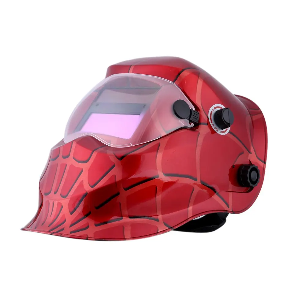 Professional сварочный шлем красный паутина SolarAuto затемнение Сварочная маска и паяльные принадлежности подходит для лазерной сварки