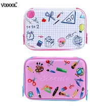 VODOOL EVA Cute Fine Grid Pencils Case Large Capacity Stationery Pen Holder Organizer Box Material For