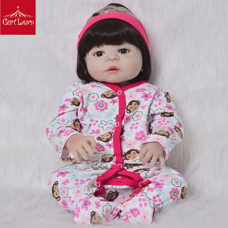 

Reborn Baby Doll Bebe Reborn Full Silicone Boneca Reborn Handmade Bathe Toy Bed Time Playmate Long Hair Princess Birthday Gifts