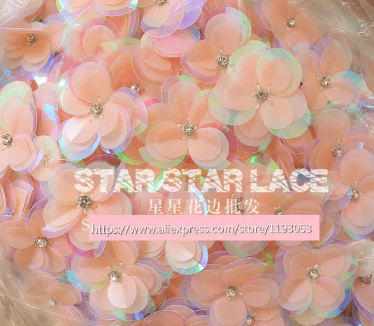 

10Pcs/Lot Embroidery Sequins Manual Nail Bead Flower Lace Patch DIY T-shirt Hat Clothes Wdeeing Dress Applique Decorative