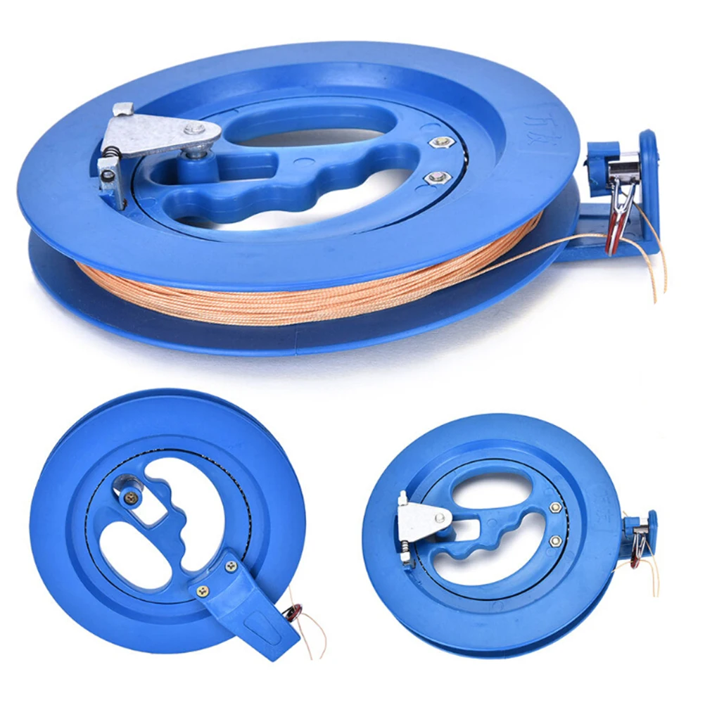 1Pcs 100M Flying String Line Plastic Polyester Beach Kite Wheel Winder Ballbearing Reel Grip Handle Tool 15.5cm Diameter