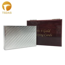 Серебряные мозаичные игральные карты, Покрытые Серебряной Фольгой, казино, покер, напечатанные на заказ серебряные покерные карты, роскошная деревянная коробка для вечерние