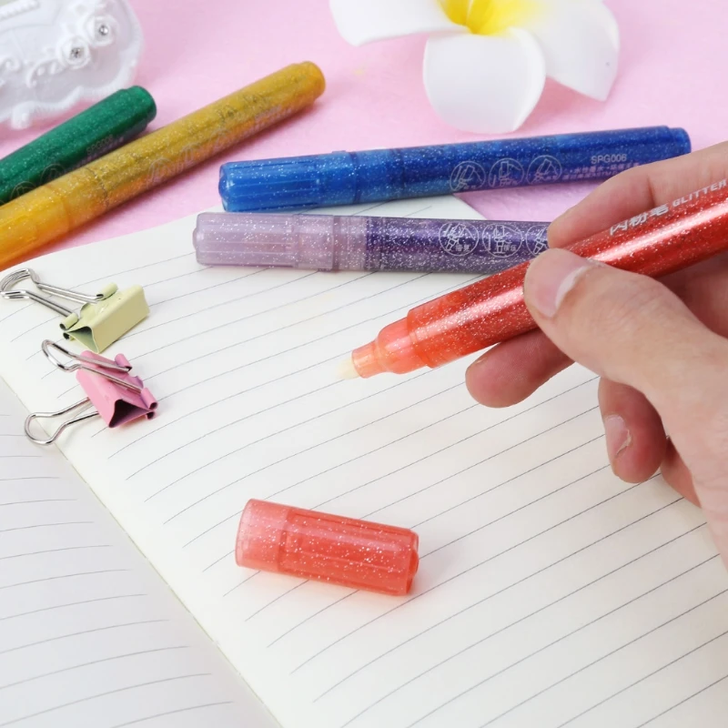 5 шт волшебный блестящий маркер ручка яркий сверкающий цветной рисунок живопись канцелярские принадлежности