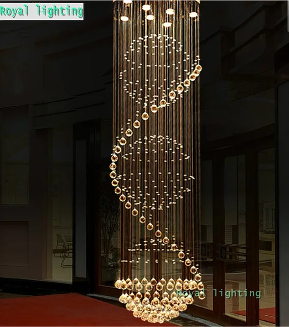 Aliexpress.com : Buy large crystal pendant lights led lamps long