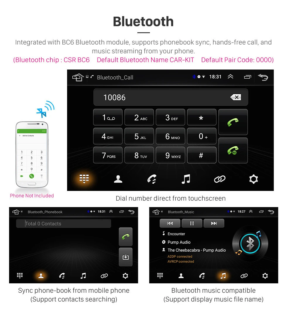 Seicane Android 8.1 7 pouces Double Din universel autoradio GPS lecteur d'unité multimédia pour TOYOTA Nissan Kia RAV4 Honda VW Hyundai