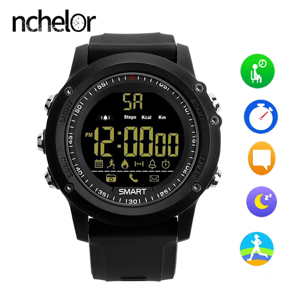 

Smart Sports Watch Waterproof Outdoor Remote Camera Calorie Pedometer Bluetooth Message Reminder Watch Mem Women For Android IOS