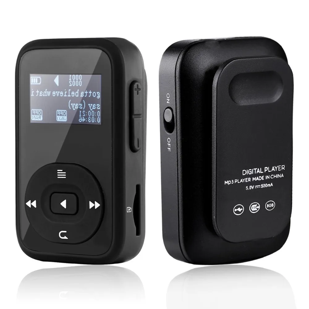 

Sports Clip Bluetooth MP3 Music Player RUIZU-X26 8GB With Lossless Sound and Expandable MicroSD Slot Support 64GB + free armband
