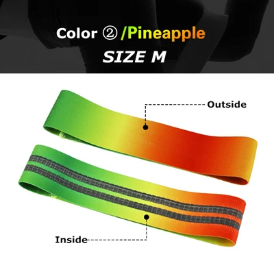 Эспандеры для йоги, анти-скольжение, расширенная Резиновая лента для упражнений, плетеная эластичная лента, Эспандер для подъема бедер - Цвет: COLOR 2-M