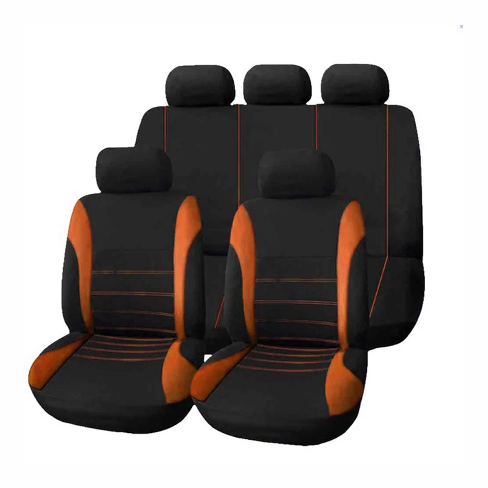 Только передние универсальные автомобильные чехлы на сиденья машины для hyundai все модели i30 ix25 ix35 solaris elantra terracan accent azera lantra - Название цвета: Оранжевый