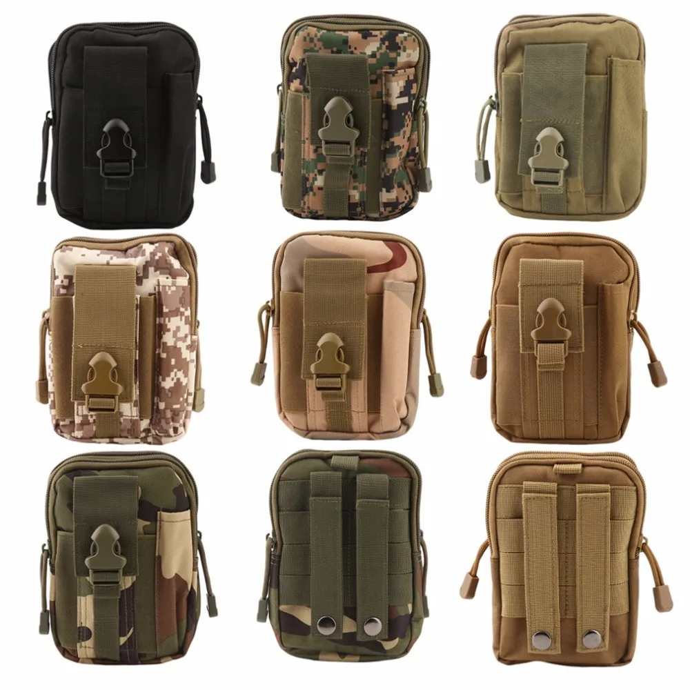 

Outdoor Tactical Holster Military Molle Hip Waist Belt Bag Wallet Pouch Purse Phone Case with Zipper for iPhone7 drop shipping