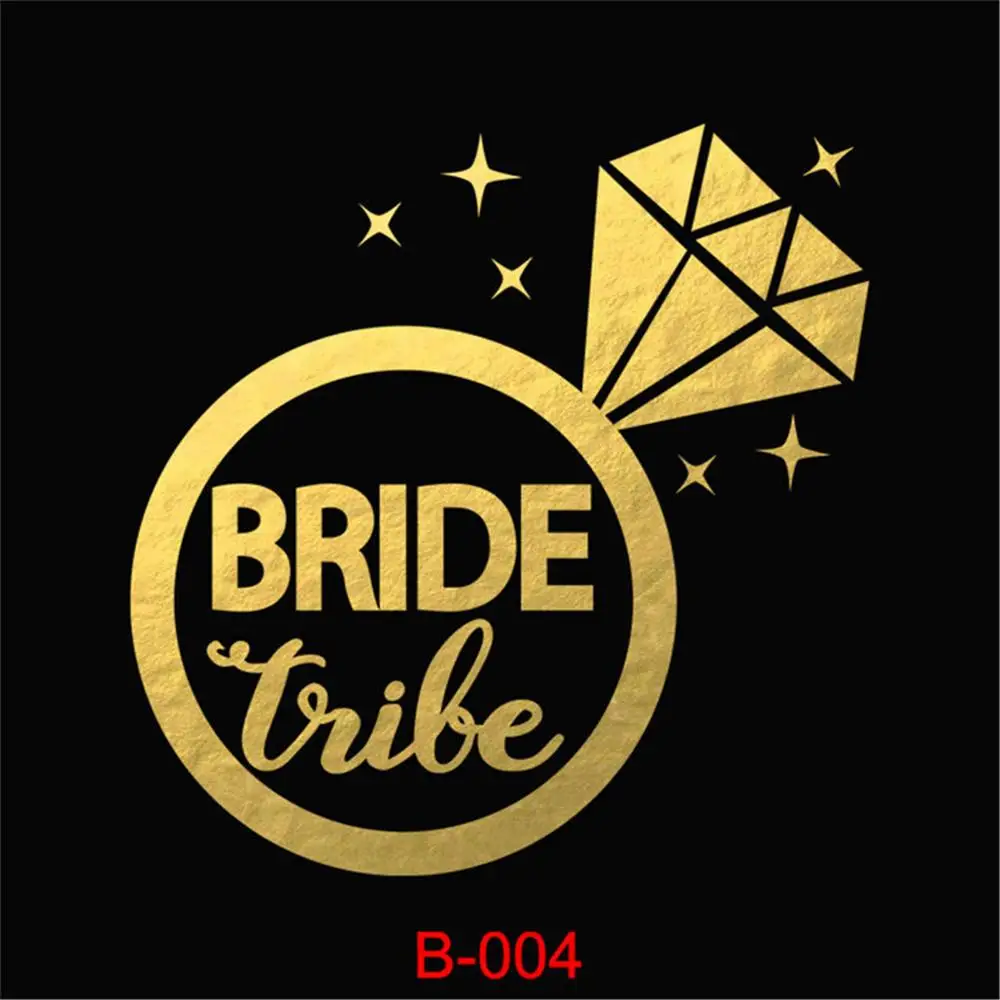 Новинка; 10 шт./лот флэш-надпись «Bride Tribe» Временная татуировка Стикеры бакалавра вечерние на свадьбу для подружки невесты Блестки для боди-арта татуировки наклейки - Color: 4