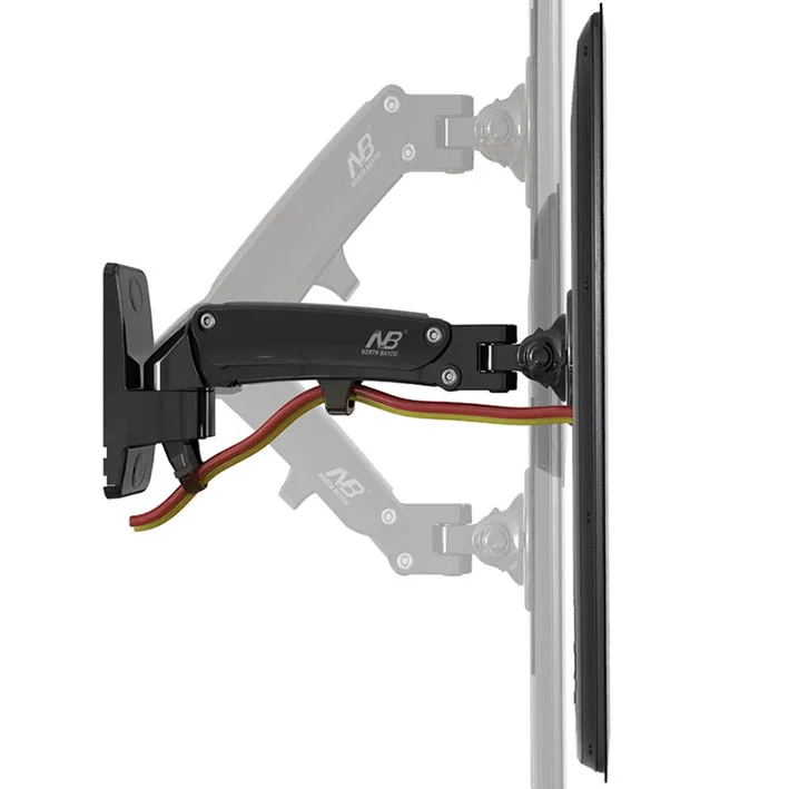 3"-40" NB F200 газовая пружина полный движения светодиодный ЖК-телевизор настенное крепление выдвижной вращающийся держатель для монитора грузоподъемность 11~ 22 фунта(5~ 10 кг - Цвет: black