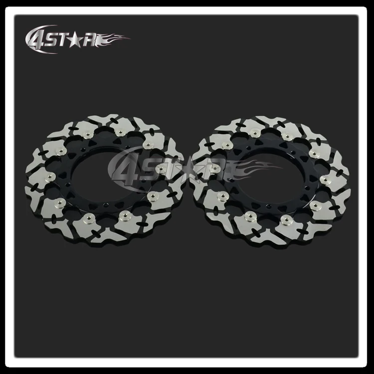

2 Pcs Black Motorcycle Front Floating Brake Disc Rotor For YZF R1 2007-2014 YZF R6 2006-2014 FZ8 2010-2013 XTZ1200 2010-2014