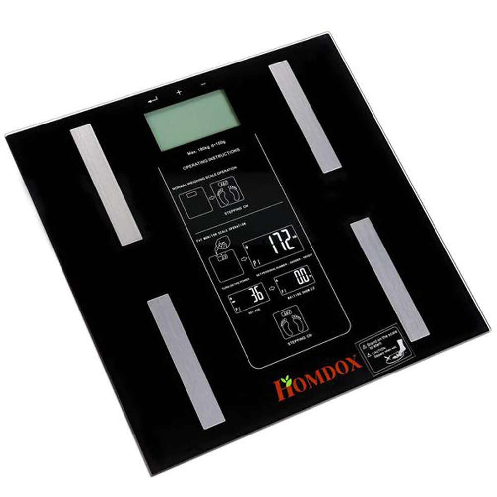 

Digital Body Weight Measurement Backlight Body Fat Scale Balance Scale (Black)