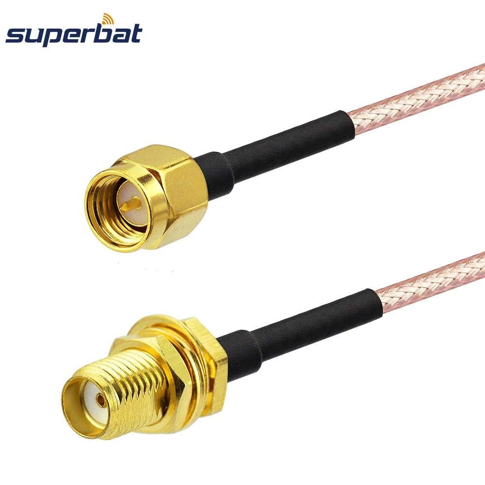 Superbat SMA Male to Female Adapter RF Pigtail Cable RG316 30cm for 4G LTE Router Gateway Cellular SDR USB Dongle Receiver
