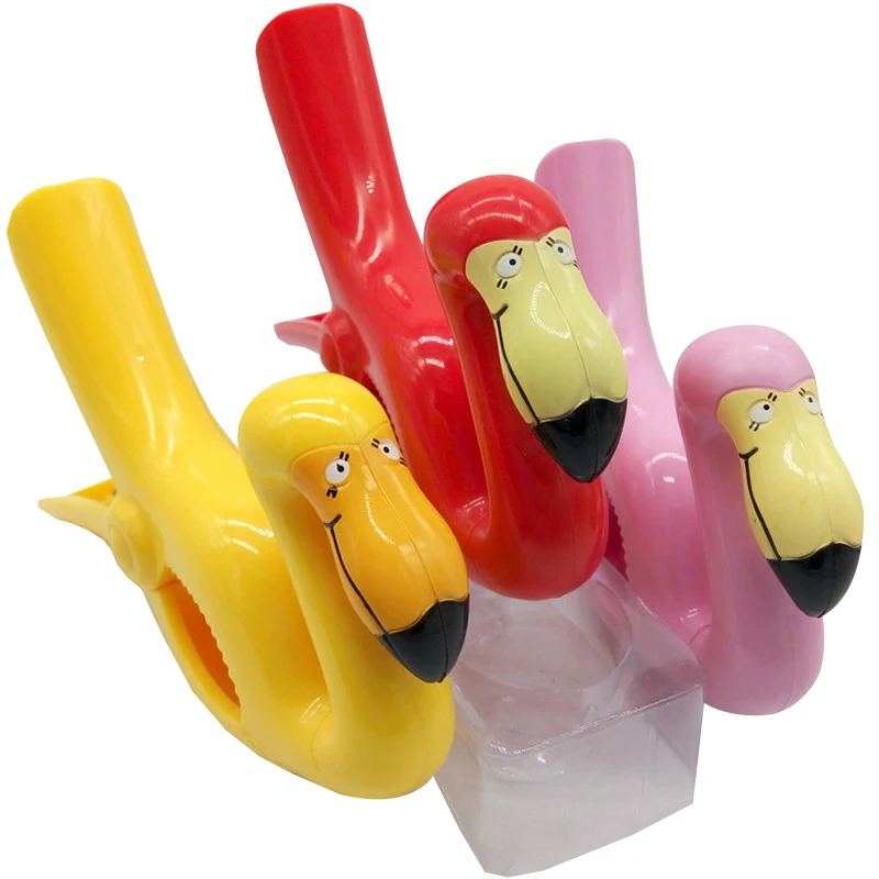 

1Pcs Flamingo Plastic Designed Beach Towel Clips For Patchwork Sewing Clamp Clothes Clip Drying Racks random color