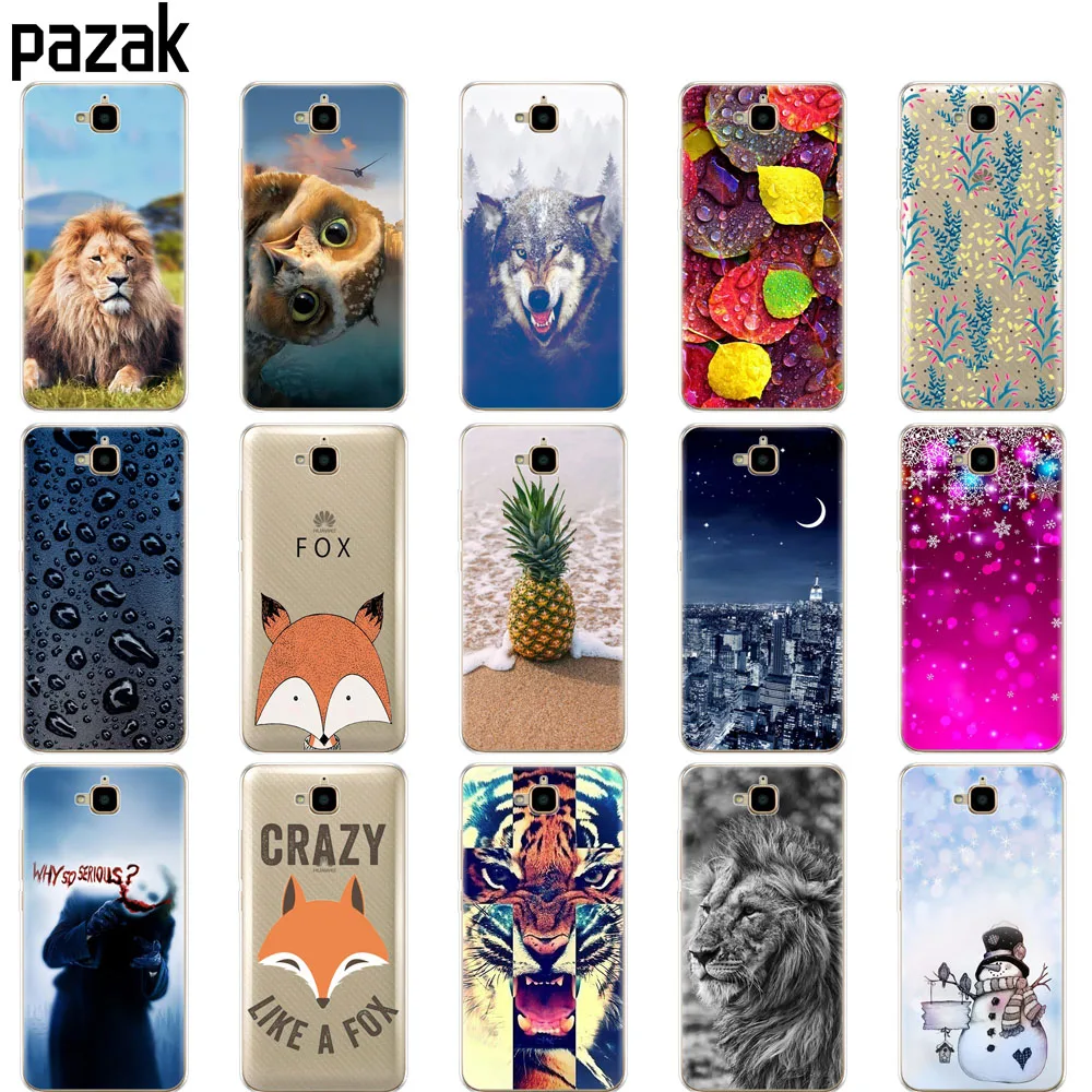 

silicone case for Huawei Honor 4C Pro Cover Soft tpu Back cover for Huawei Y6 Pro 2015 Case TIT-L01 TIT-TL00 Phone protect paint