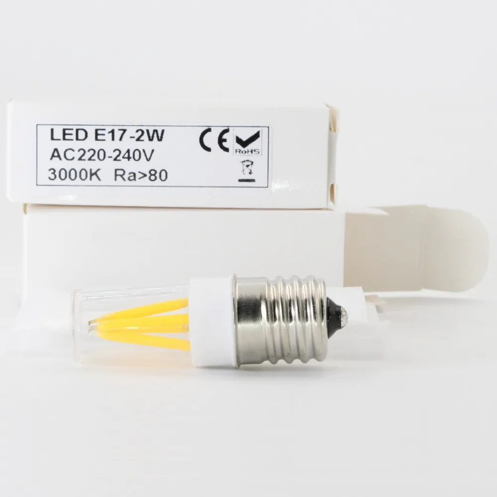 5 шт lampara светодиодные лампочки 2 W Диммер E17 B15 мини лампа накаливания 110 v 220 v диммируемая свеча lights Энергосберегающие лампы