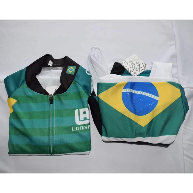 Длинная спортивная одежда AO в бразильском стиле, комплекты для велоспорта с коротким рукавом, Майки для велоспорта, дышащая велосипедная Джерси, быстросохнущая одежда для велоспорта