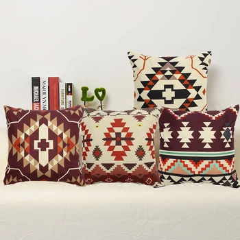 

Geometry Cushion Covers Cotton Linen Pillow Cover for Sofa Bed Car Nordic Decorative Pillow Case Almofadas Home Decor Pillowcase