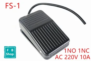 

1PCS FS-1 18cm Foot switch Foot shoe switch Since the reset pedal switch controller molded case AC 220V 10A 1 NO 1 NC