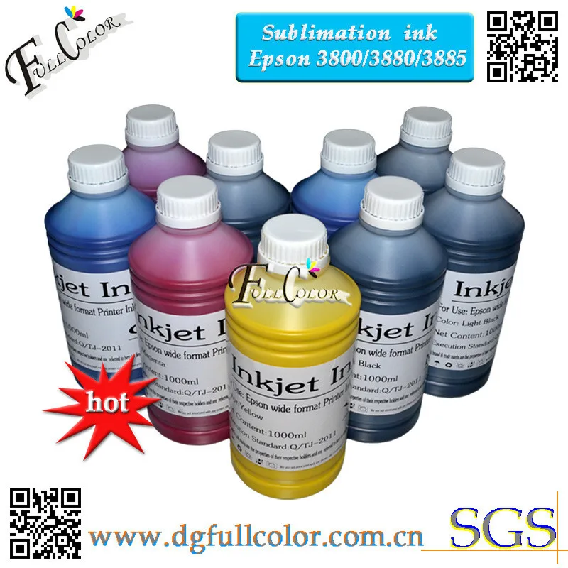 

Free shipping! 500ml 9color set sublimation ink for Epson pro3800 3850 3800 3880C 3885 wide format printer