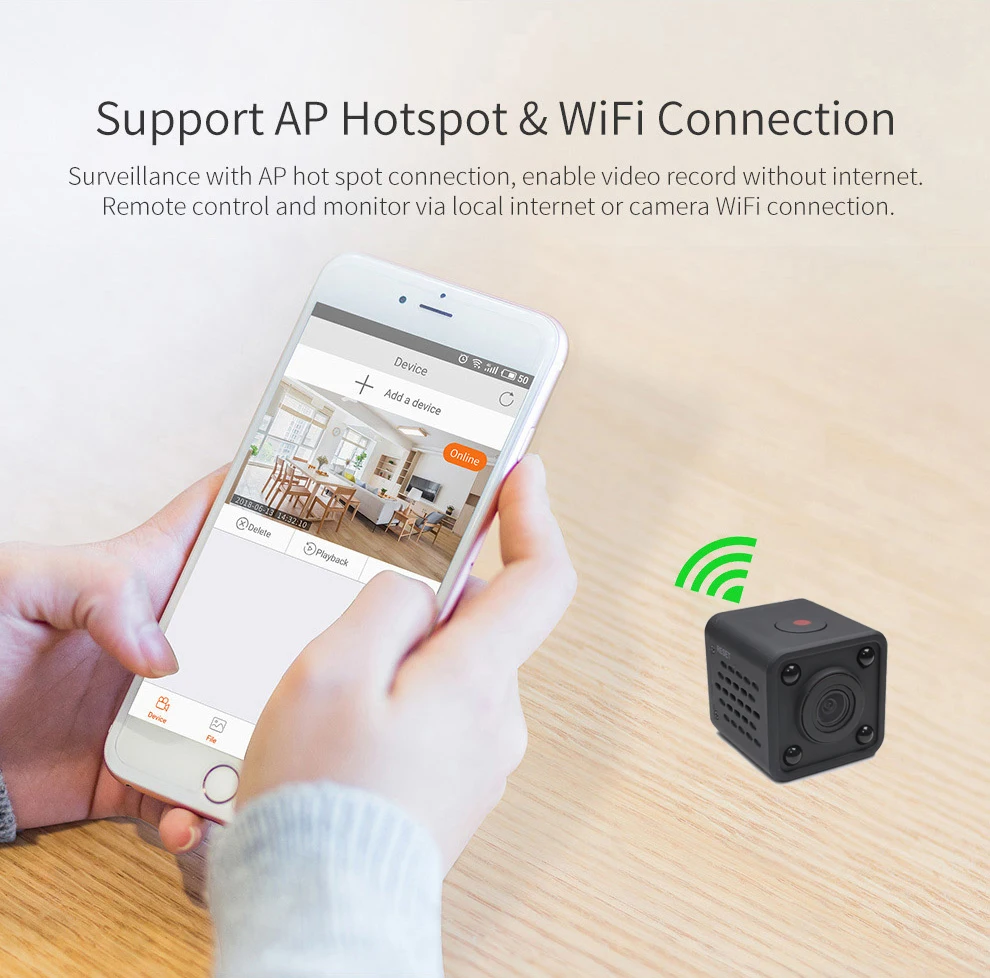 

Wifi IP Mini Camera Wireless 1080P HD Infrared Micro IR Night Vision Magnetic Motion Detection Mini Surveillance hidden TF card
