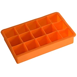 orange Силиконовые 15 квадратных ice cube коробка квадратная силиконовая форма льда Форма для льда плесень кухонная формочка для шоколада DIY Инструменты A10987 - Цвет: orange