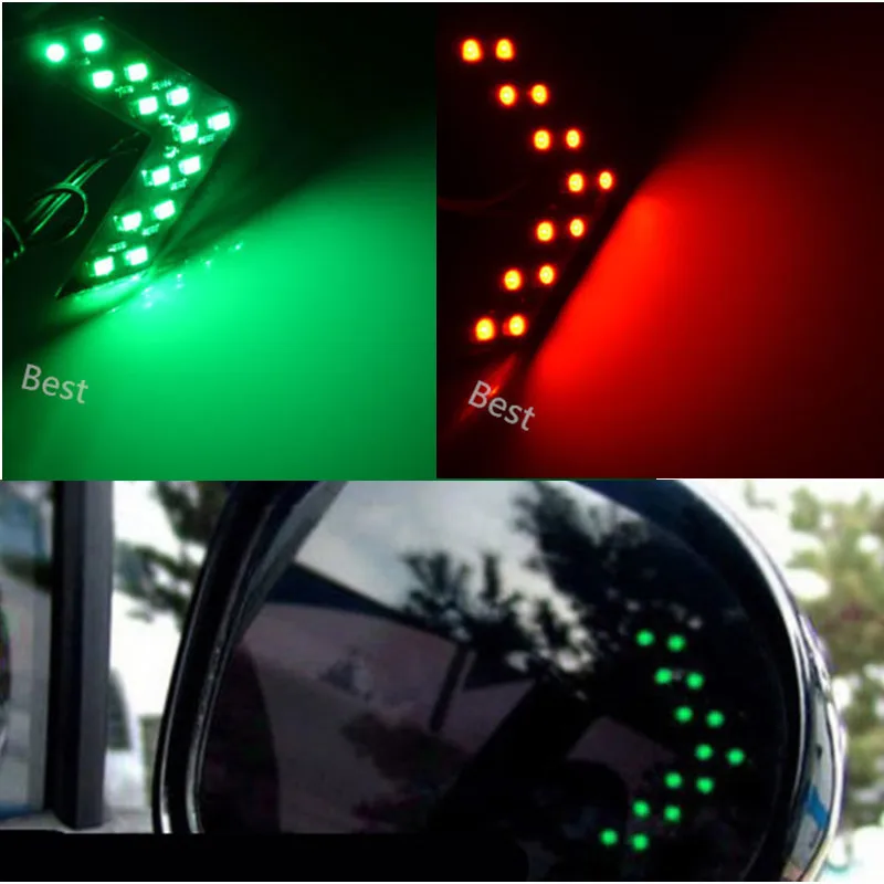 

2pcs Universal Safe Indicator Parking Lamp LED Rearview Arrow Side Mirrow Turn Signal Lights For VW Audi Toyota Kia Opel Honda