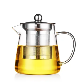 

ONEISALL 1500ML Large Capacity Water Teapot with Stainless Strainer, Borosilicate Glass Water Pitcher with Stainless Steel Lid