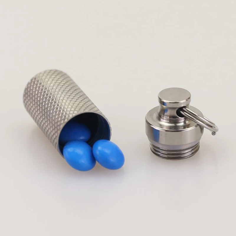 Small Portable Mini Titanium Alloy Seals Bottle Waterproof Canister Bottles Outdoor EDC Supplies waterproof bottle,camping gas canister