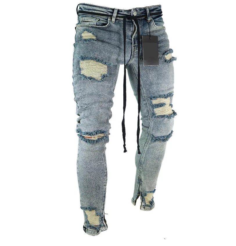 Мужские обтягивающие джинсы, брюки для мотоцикла, узкие джинсовые брюки