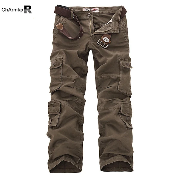 Outdooors Loose Large Size Cotton Multi Pockets Cargo Pants