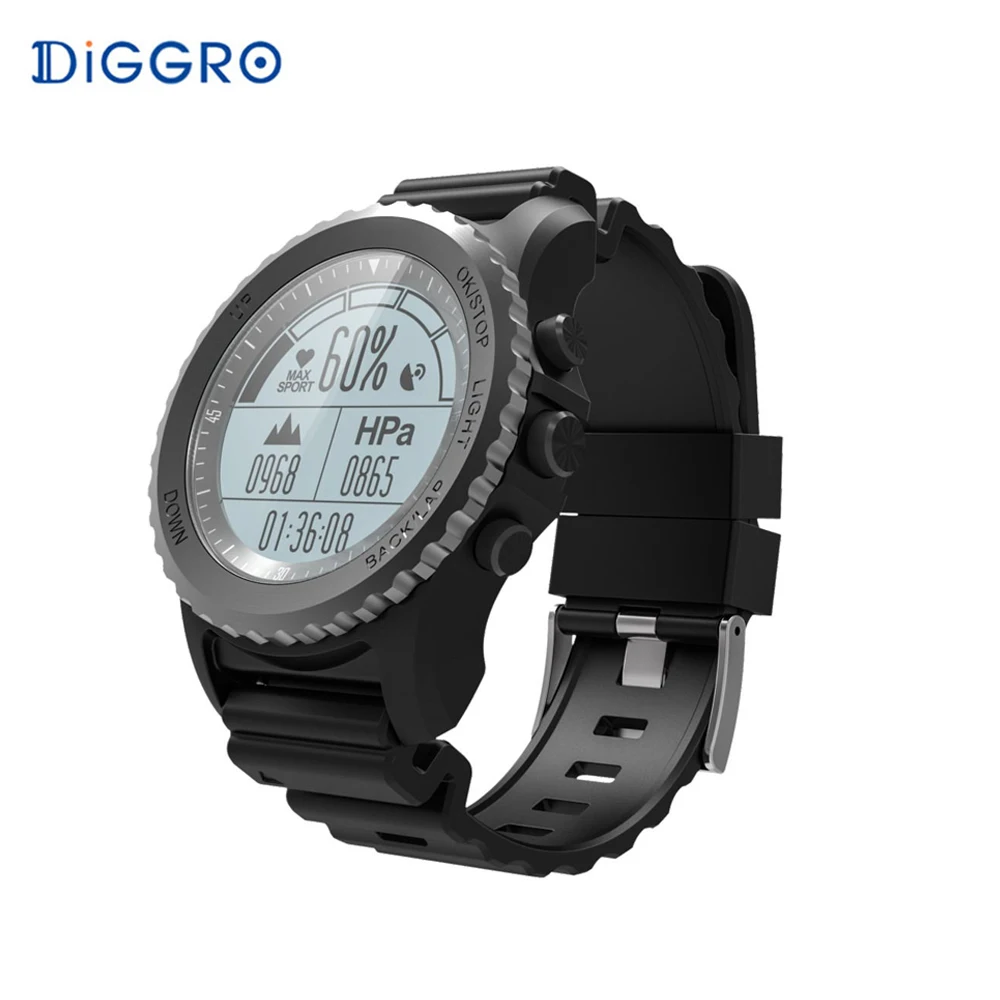 

Diggro S968 GPS Sports SmartWatch IP68 Waterproof Sleep Heart Rate Monitor Bluetooth 4.0 Multiple Dials 500MA Thermometer Watch