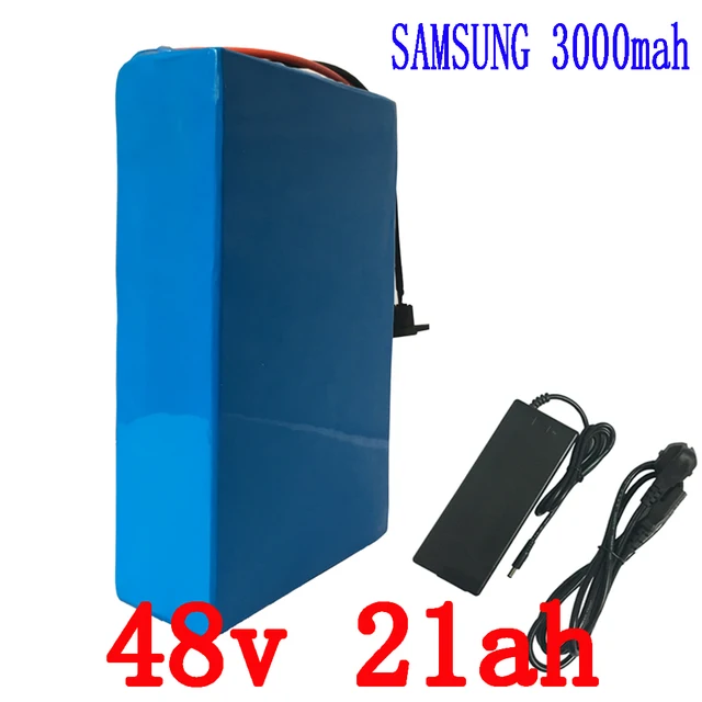 Cheap Top Classic 1000W 48V 21Ah Lithium Battery for Electric E Bike with PVC cased built in 18650 cell 30A BMS + 54.6V 2A Charger