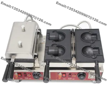 

Commercial Use Non-stick 110v 220v Electric 4pcs Ice Cream Taiyaki Cartoon Bear Waffle Maker Iron Machine Baker Mold Plate